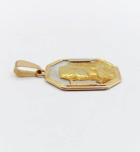 Pendentif Émile Dropsy - Médaille religieuse Art déco en or rose 18k et nacre 58 Facettes A06572