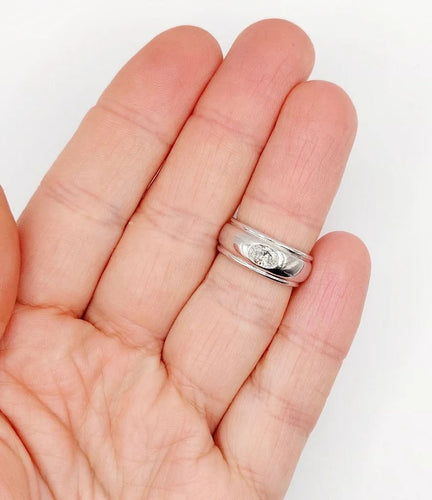 Bague 51 Boucheron Axelle - Bague bombée en or blanc 18k et diamant 0,40 ct 58 Facettes A06571