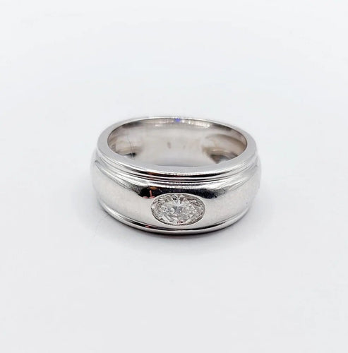 Bague 51 Boucheron Axelle - Bague bombée en or blanc 18k et diamant 0,40 ct 58 Facettes A06571