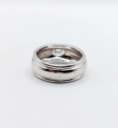Bague 51 Boucheron Axelle - Bague bombée en or blanc 18k et diamant 0,40 ct 58 Facettes A06571