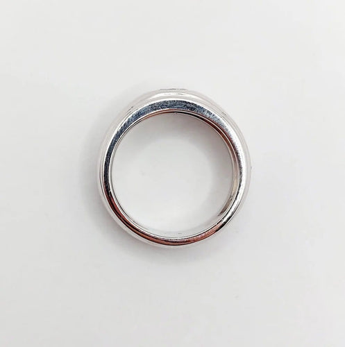 Bague 51 Boucheron Axelle - Bague bombée en or blanc 18k et diamant 0,40 ct 58 Facettes A06571