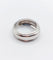 Bague 51 Boucheron Axelle - Bague bombée en or blanc 18k et diamant 0,40 ct 58 Facettes A06571