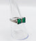 Bague 52.5 Art déco - Bague tank nœud en or blanc 18k, platine, diamants et pierres vertes 58 Facettes A06581