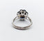 Bague 52 Bague marguerite Art déco en platine avec diamant 0,65 ct et saphirs 58 Facettes A06577