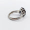 Bague 52 Bague marguerite Art déco en platine avec diamant 0,65 ct et saphirs 58 Facettes A06577