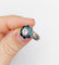 Bague 52 Bague marguerite Art déco en platine avec diamant 0,65 ct et saphirs 58 Facettes A06577