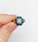 Bague 52 Bague marguerite Art déco en platine avec diamant 0,65 ct et saphirs 58 Facettes A06577