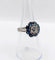 Bague 52 Bague marguerite Art déco en platine avec diamant 0,65 ct et saphirs 58 Facettes A06577