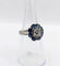 Bague 52 Bague marguerite Art déco en platine avec diamant 0,65 ct et saphirs 58 Facettes A06577