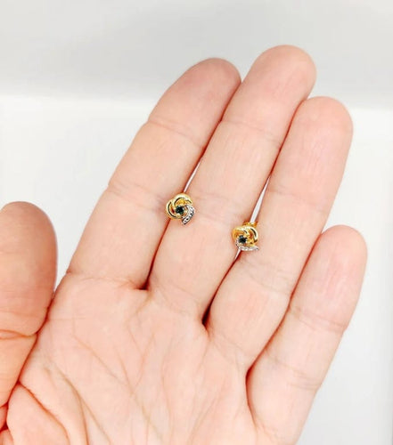 Boucles d'oreilles Puces d’oreilles Art nouveau vintage en or 18k et saphirs 58 Facettes A06585