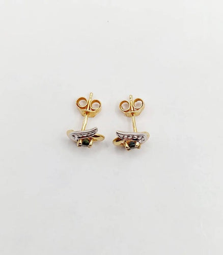 Boucles d'oreilles Puces d’oreilles Art nouveau vintage en or 18k et saphirs 58 Facettes A06585
