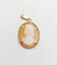 Pendentif Pendentif Art déco vintage en or 18k avec camée coquille 58 Facettes A06601
