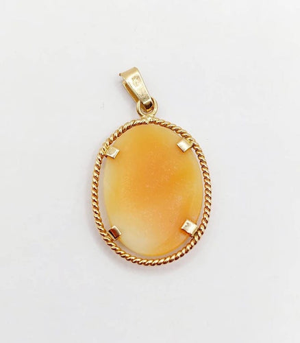 Pendentif Pendentif Art déco vintage en or 18k avec camée coquille 58 Facettes A06601