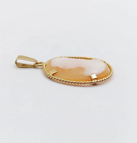 Pendentif Pendentif Art déco vintage en or 18k avec camée coquille 58 Facettes A06601