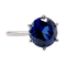 Bague 53.5 Art déco - Bague solitaire en platine et saphir synthétique 4,50 ct 58 Facettes A04624