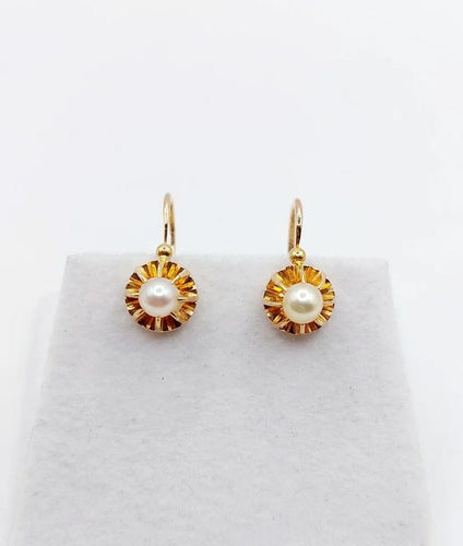 Boucles d'oreilles Boucles d’oreilles dormeuses en or rose 18k et perles 58 Facettes A05153