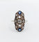 Bague 55 Bague marquise Art déco en or blanc 14k, diamants et saphirs 58 Facettes A06615