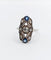 Bague 55 Bague marquise Art déco en or blanc 14k, diamants et saphirs 58 Facettes A06615