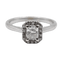 Bague 51 Bague solitaire vintage en or blanc 18k avec diamants 58 Facettes A06627
