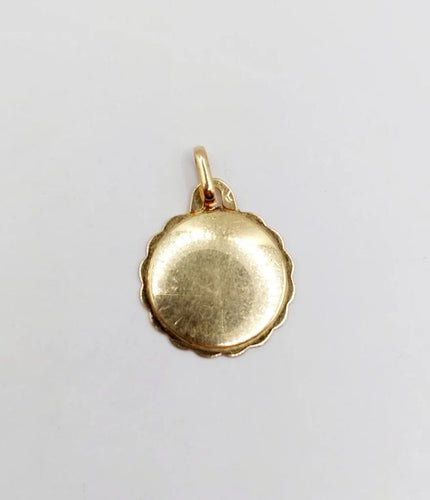 Pendentif Augis - Pendentif médaille d’amour 19 mm en or rose 18K et rubis 58 Facettes A06664