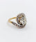 Bague 48 Bague tourbillon ancienne en or 18k et platine, diamants 58 Facettes A06630