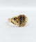 Bague 61 Bague chevalière victorienne fleur ciselée en or jaune 18k (circa 1890) 58 Facettes A06637