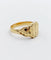 Bague 61 Bague chevalière victorienne fleur ciselée en or jaune 18k (circa 1890) 58 Facettes A06637
