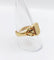 Bague 61 Bague chevalière victorienne fleur ciselée en or jaune 18k (circa 1890) 58 Facettes A06637