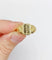 Bague 61 Bague chevalière victorienne fleur ciselée en or jaune 18k (circa 1890) 58 Facettes A06637