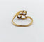Bague 57.5 Bague Toi et Moi ancienne en or 18k et diamants taille ancienne 58 Facettes A06645