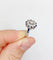 Bague 54.5 Bague fleur Art déco en or blanc 18k, diamants taille ancienne et saphirs 58 Facettes A06654