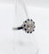 Bague 54.5 Bague fleur Art déco en or blanc 18k, diamants taille ancienne et saphirs 58 Facettes A06654