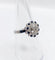 Bague 54.5 Bague fleur Art déco en or blanc 18k, diamants taille ancienne et saphirs 58 Facettes A06654