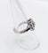 Bague 54.5 Bague fleur Art déco en or blanc 18k, diamants taille ancienne et saphirs 58 Facettes A06654