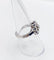 Bague 54.5 Bague fleur Art déco en or blanc 18k, diamants taille ancienne et saphirs 58 Facettes A06654