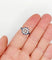 Bague 54.5 Bague fleur Art déco en or blanc 18k, diamants taille ancienne et saphirs 58 Facettes A06654