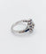 Bague 54.5 Bague fleur Art déco en or blanc 18k, diamants taille ancienne et saphirs 58 Facettes A06654