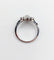 Bague 54.5 Bague fleur Art déco en or blanc 18k, diamants taille ancienne et saphirs 58 Facettes A06654