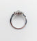 Bague 54.5 Bague fleur Art déco en or blanc 18k, diamants taille ancienne et saphirs 58 Facettes A06654
