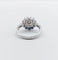 Bague 54.5 Bague fleur Art déco en or blanc 18k, diamants taille ancienne et saphirs 58 Facettes A06654