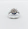 Bague 54.5 Bague fleur Art déco en or blanc 18k, diamants taille ancienne et saphirs 58 Facettes A06654