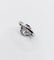 Bague 54.5 Bague fleur Art déco en or blanc 18k, diamants taille ancienne et saphirs 58 Facettes A06654