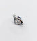 Bague 54.5 Bague fleur Art déco en or blanc 18k, diamants taille ancienne et saphirs 58 Facettes A06654