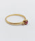 Bague 57.5 Bague vintage en or jaune 18k avec rubis et diamants 58 Facettes A06646