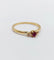 Bague 57.5 Bague vintage en or jaune 18k avec rubis et diamants 58 Facettes A06646