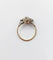 Bague 48 Bague fleur Art déco en or rose 18k avec diamant et rubis synthétiques 58 Facettes A04432