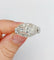 Bague 54.5 Bague Art déco marquise inversée en or 18K et diamants taille ancienne 58 Facettes A06662