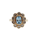 Bague 58 Bague marguerite vintage en or 18k avec spinelle bleu et diamants 58 Facettes A03969