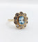 Bague 58 Bague marguerite vintage en or 18k avec spinelle bleu et diamants 58 Facettes A03969