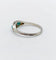 Bague 58 Bague jarretière Art déco en or blanc 18k, saphir et turquoises 58 Facettes A04043